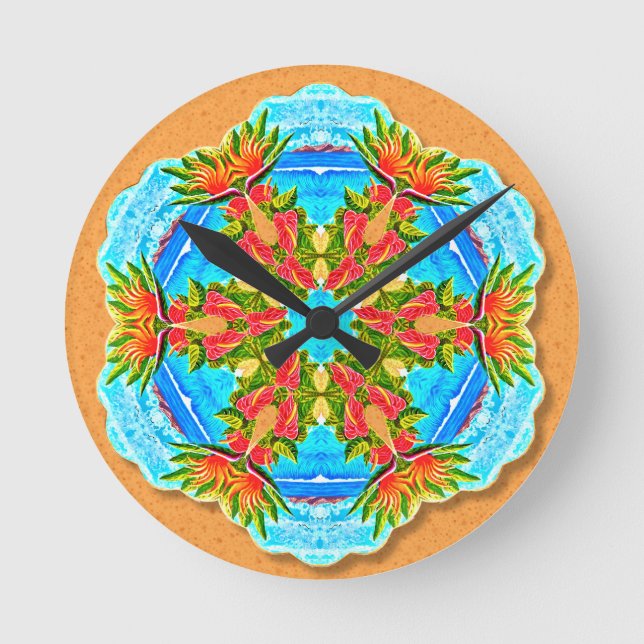 Tropical Oceans   Round Clock (Front)