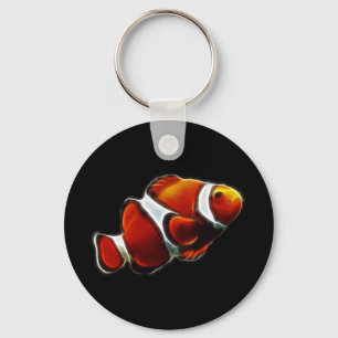 Tropical Orange Clownfish Clown Fish Keychain
