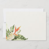 Tropical Orange Leafy Botanical Watercolor Card (Back)
