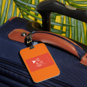 Tropical Orange Luggage Tag
