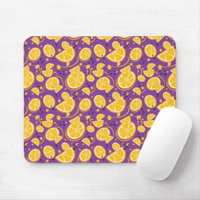 Tropical Orange Slices Wedges Citrus Summer Fruit Mouse Pad (With Mouse)