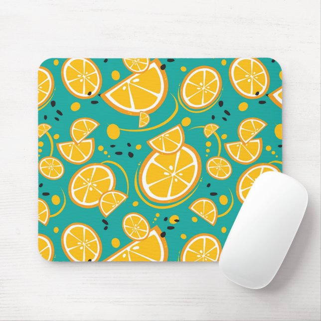 Tropical Orange Slices Wedges Citrus Summer Fruit Mouse Pad (With Mouse)
