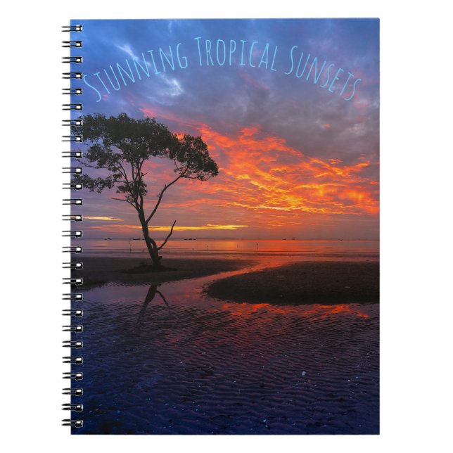 Tropical Orange Sunset Notebook (Front)
