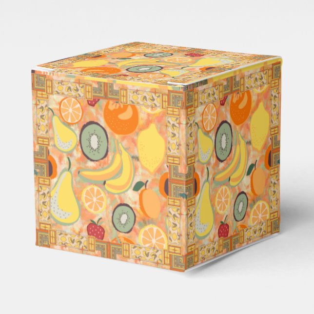 Tropical Orchard Artisan Favor Box (Front Side)