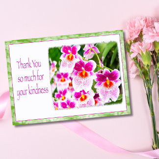Tropical Orchid Appreciation Thank You  Card