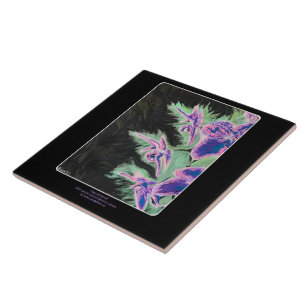 'Tropical Orchid' Painting on a Tile