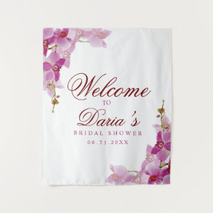 Tropical Orchid Photo Drop Tapestry