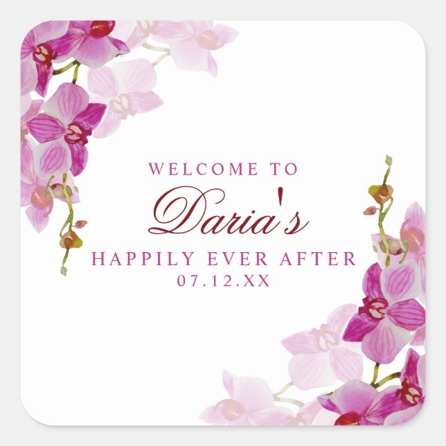 Tropical Orchid Sticker (Front)