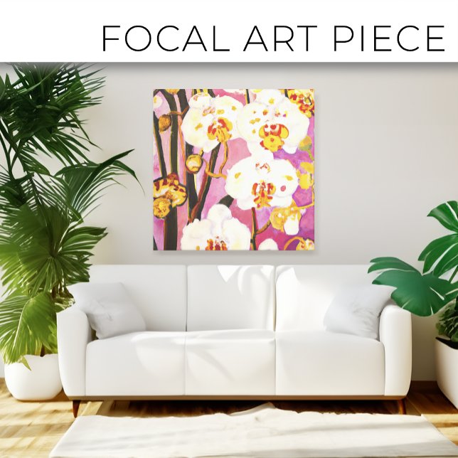 Tropical Orchid study #2 watercolor Canvas Print (Creator Uploaded)