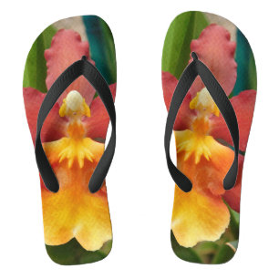 Tropical Orchids Flip Flops