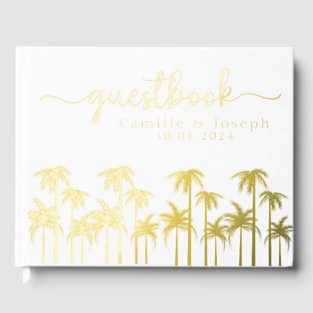 Tropical Palm arbre destination mariage livre d'or (Recto)