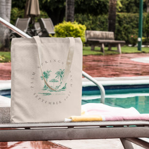 Tropical Palm Bachelorette   Custom Destination  Tote Bag
