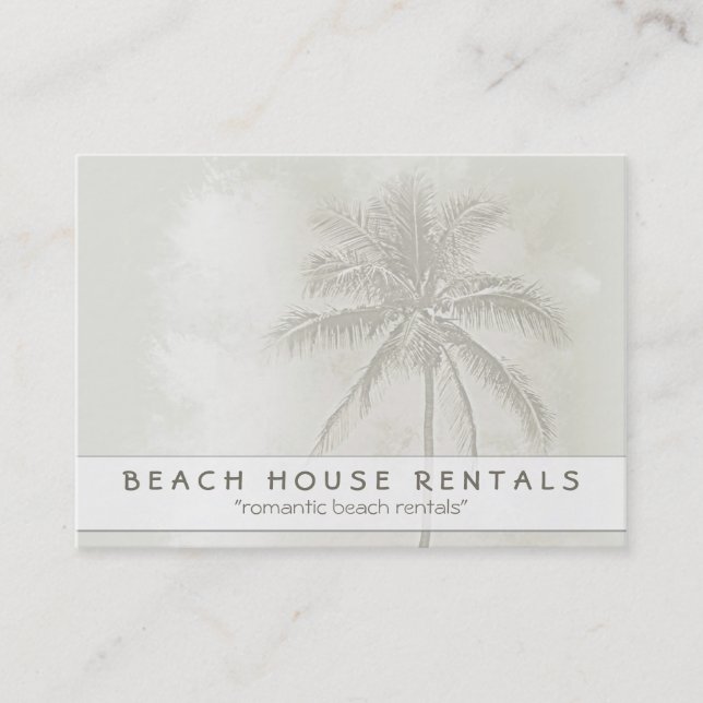 Tropical Palm Beach Rentals Business Card (Front)