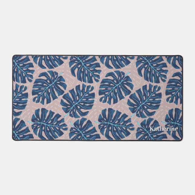 Tropical Palm Bleu Gris (Recto)