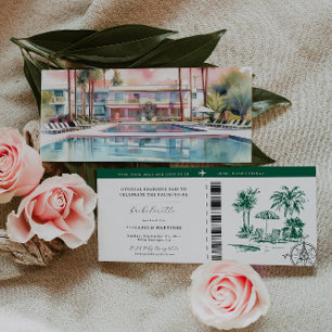 Tropical Palm Carte d'embarquement Enterrement d