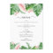 Tropical Palm Floral Watercolor Blush Pink Wedding