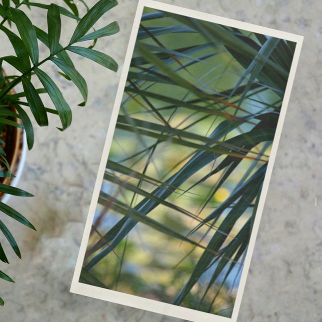 Tropical Palm Fronds Natural Abstract Napkin (Creator Uploaded)