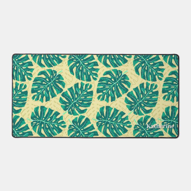 Tropical Palm Green Beige (Recto)