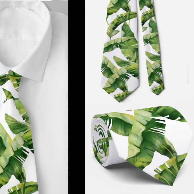 Tropical Palm Green Botanical Neck Tie (Creator Uploaded)