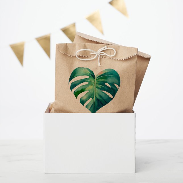 Tropical Palm Heart Wedding Favour Bag (Creator Uploaded)