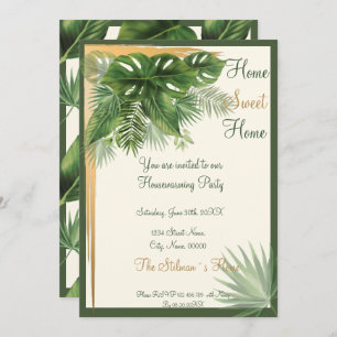 Tropical Palm Housewarming Party Invitation