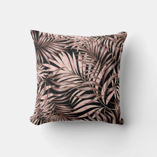 Tropical Palm: Jungle Floral Pattern. Throw Pillow