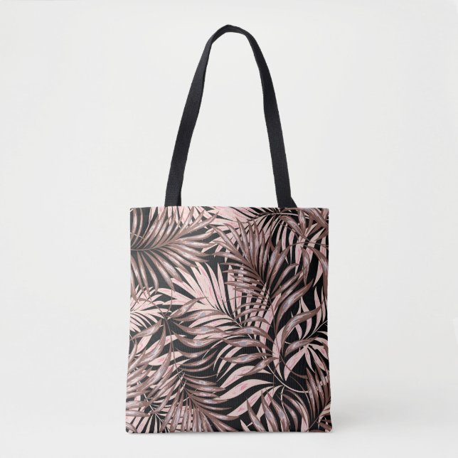 Tropical Palm: Jungle Floral Pattern. Tote Bag (Front)