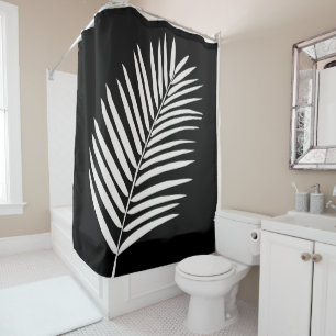 Tropical Palm Leaf Black