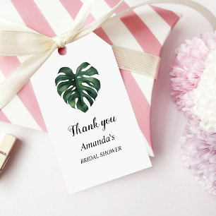 Tropical palm leaf Bridal shower  Gift Tags
