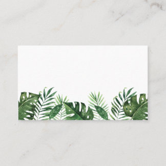 Tropical Palm Leaf Flat Place Cards