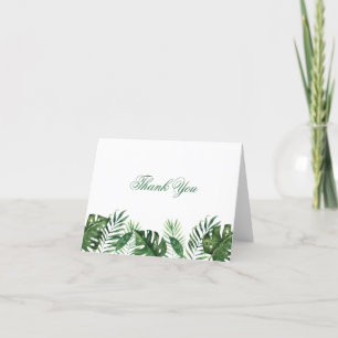 Tropical Palm Leaf Folded Thank You Cards