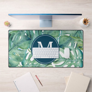 Tropical Palm Leaf Greenery Cute Desk Mat