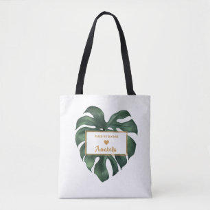 Tropical Palm Leaf Maid of honor Tote Bag