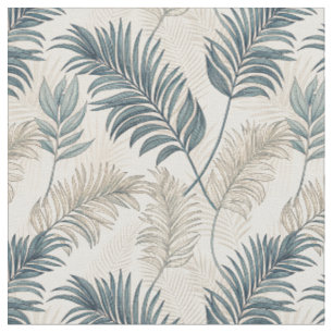 Tropical Palm Leaf Minimalist Botanical Pattern Fabric