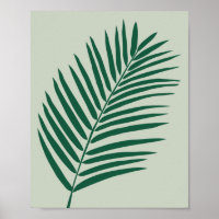 Tropical Palm Leaf Sage Green And Olive Green