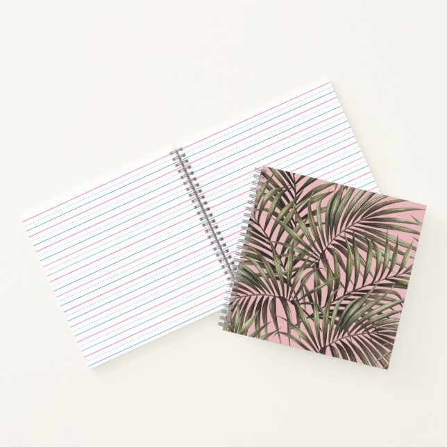 Tropical Palm Leaf Spiral Notebook (Inside)