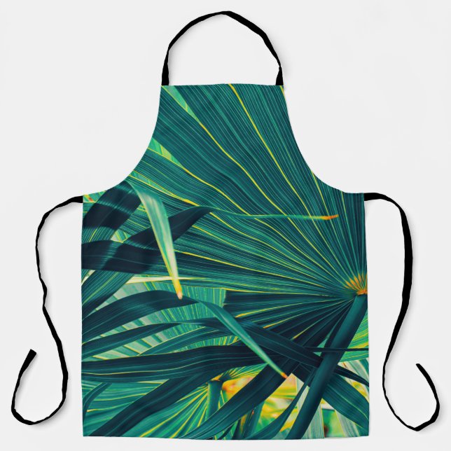 Tropical palm leaves apron (Front)