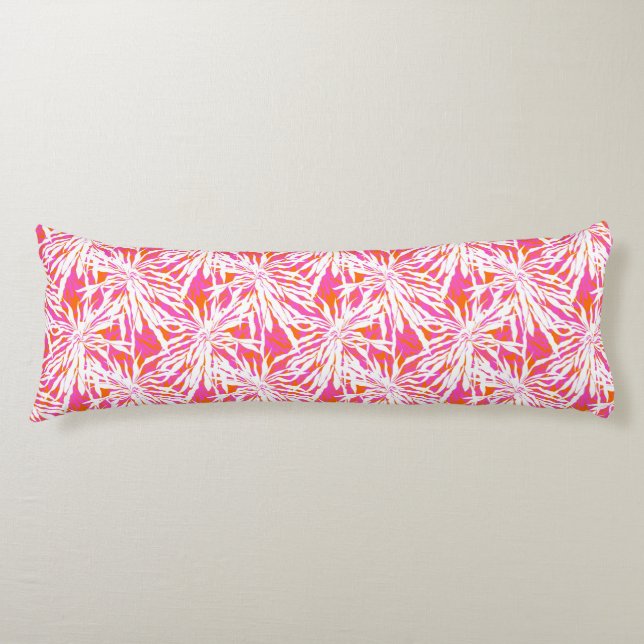 Tropical Palm Leaves Body Pillow (Front)