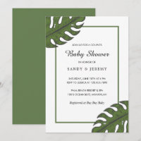 Tropical Palm Leaves Couples Baby Shower