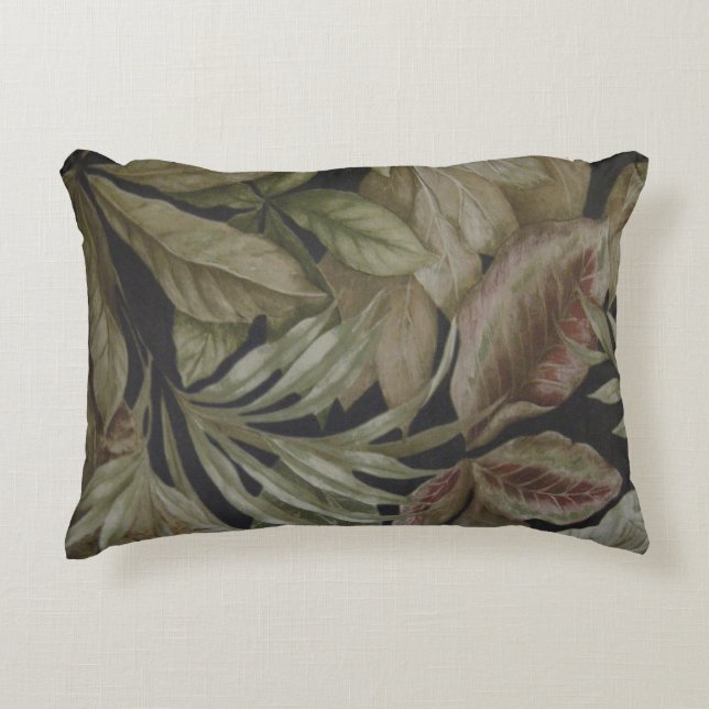 TROPICAL PALM LEAVES DECORATIVE PILLOW (Front)