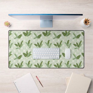 Tropical Palm Leaves Desk Mat