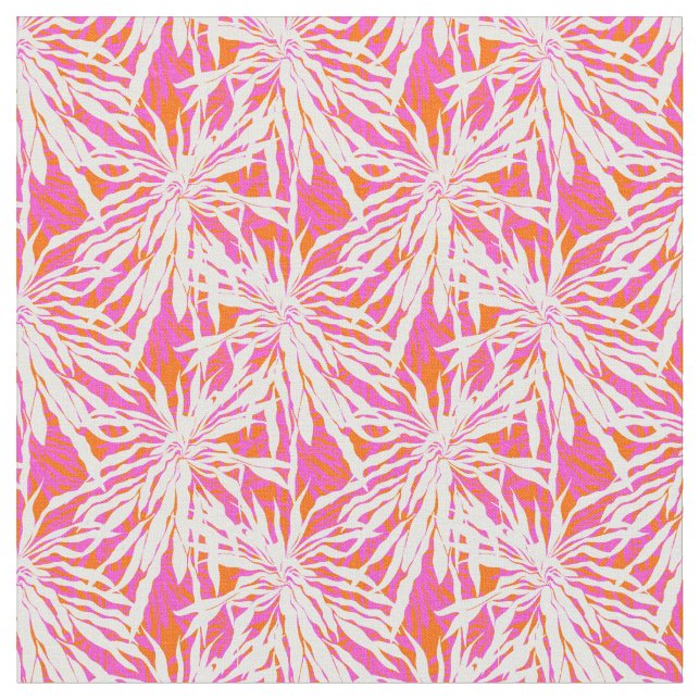 Tropical Palm Leaves Fabric (Close Up)