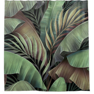 Tropical palm leaves, hand-drawn 3D illustration.