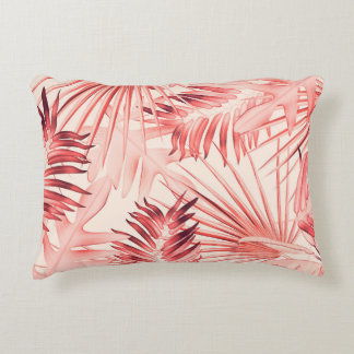 Tropical Palm Leaves, Hawaiian Stylish Pattern. Accent Pillow
