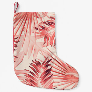 Tropical Palm Leaves, Hawaiian Stylish Pattern. Small Christmas Stocking