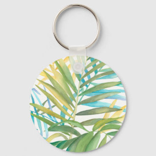 Tropical Palm Leaves Keychain