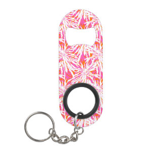 Tropical Palm Leaves Keychain Bottle Opener