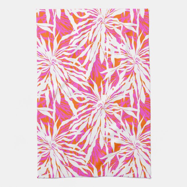 Tropical Palm Leaves Kitchen Towel (Vertical)