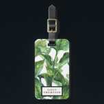 tropical palm leaves luggage tag label<br><div class="desc">A lovely tropical palm leaves/foliage design.. A perfect luggage tag for your traveling adventures and holidays!  Lots of matching items in the collection.</div>