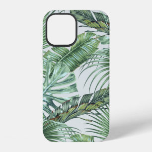 Tropical palm leaves, monstera, banana leaf, jungl iPhone 12 case